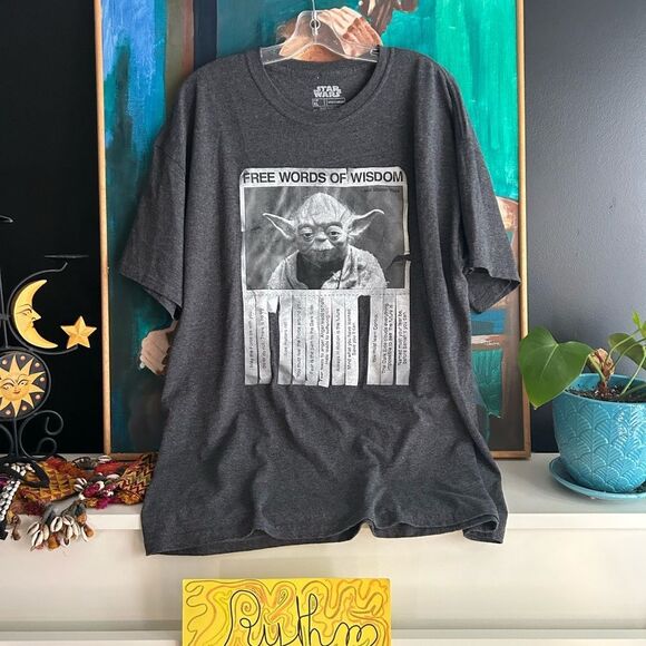 Star Wars Gray Yoda Wisdom Tee XL - Picture 1 of 15